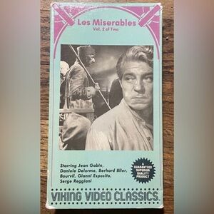 Vintage VHS Tape Les Miserables Jean Gabin Vol.2
